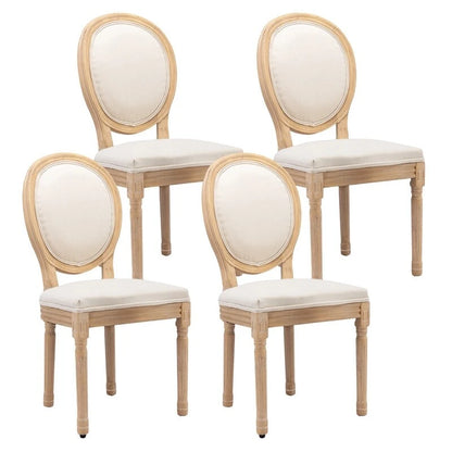 Chaise de salle à manger de style français, en bois massif avec garniture cloutée, lot de 2