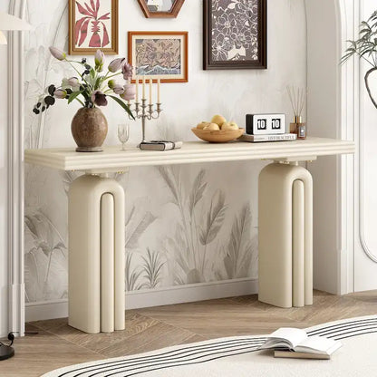 Console longue de 60 pouces, table d'appoint pour entrée, salon ou couloir