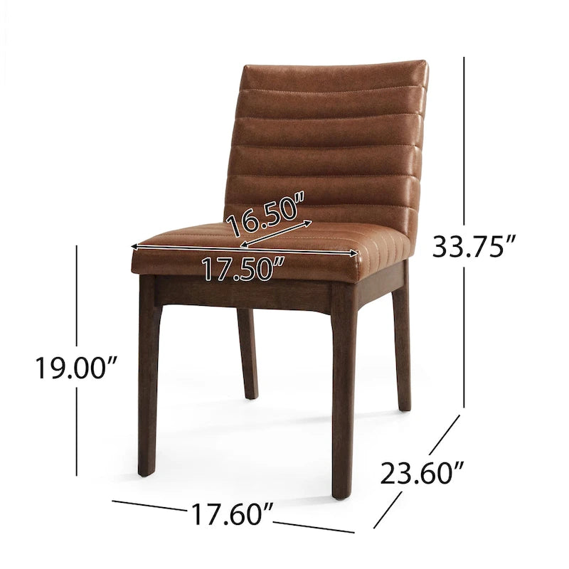 Chaises de salle à manger élégantes et rembourrées avec pieds en caoutchouc, lot de 2, pour une expérience culinaire raffinée