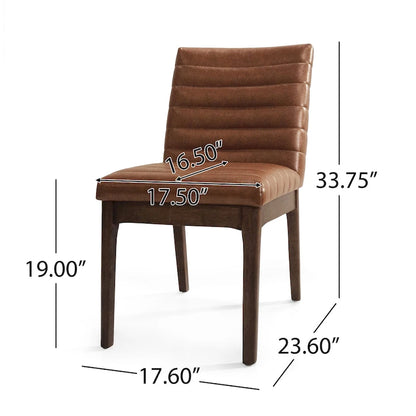 Chaises de salle à manger élégantes et rembourrées avec pieds en caoutchouc, lot de 2, pour une expérience culinaire raffinée