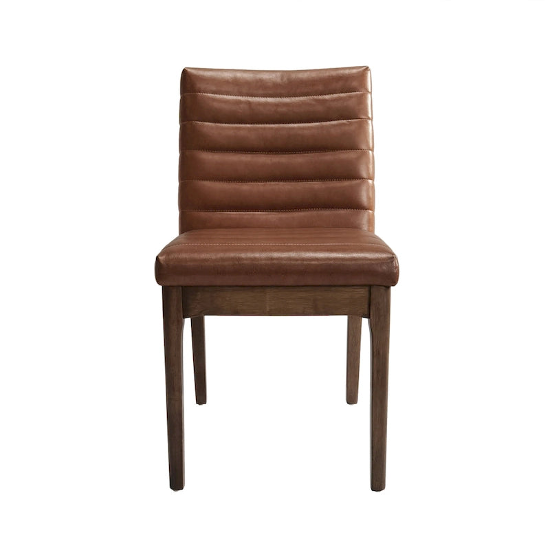 Chaises de salle à manger élégantes et rembourrées avec pieds en caoutchouc, lot de 2, pour une expérience culinaire raffinée