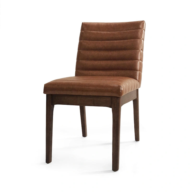 Chaises de salle à manger élégantes et rembourrées avec pieds en caoutchouc, lot de 2, pour une expérience culinaire raffinée