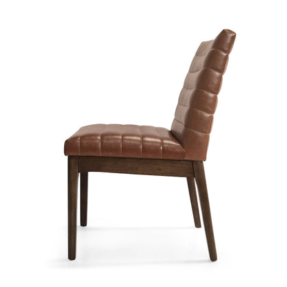 Chaises de salle à manger élégantes et rembourrées avec pieds en caoutchouc, lot de 2, pour une expérience culinaire raffinée