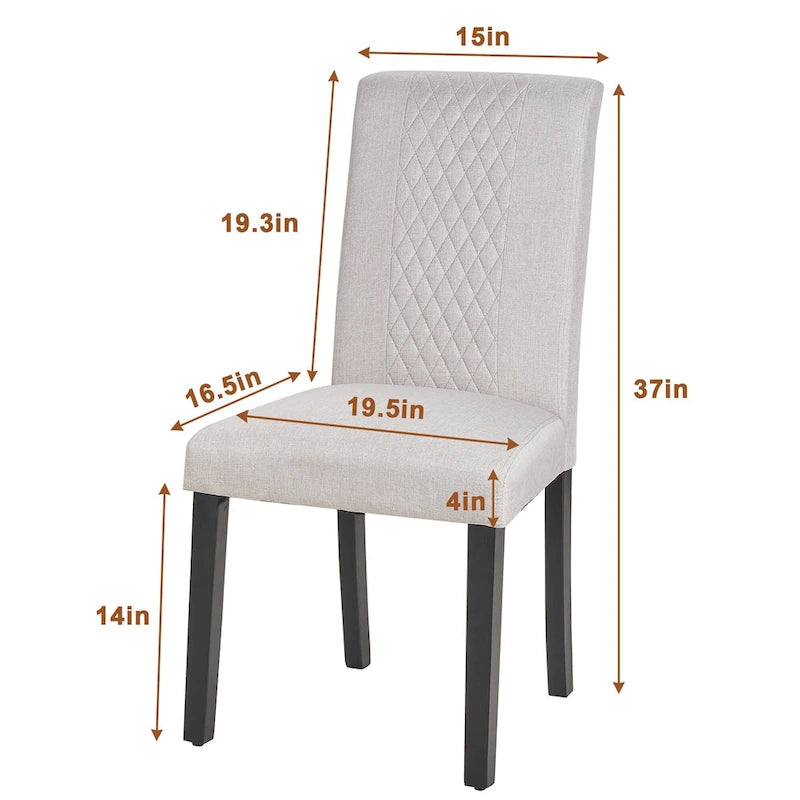Ensemble de 4 chaises de salle à manger rembourrées Parson Classic, chaises Parson modernes de 37 pouces