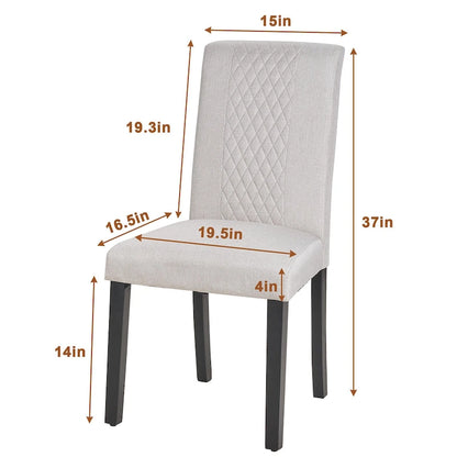 Ensemble de 4 chaises de salle à manger rembourrées Parson Classic, chaises Parson modernes de 37 pouces