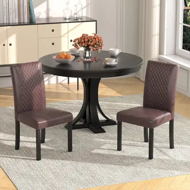 Ensemble de 4 chaises de salle à manger rembourrées Parson Classic, chaises Parson modernes de 37 pouces