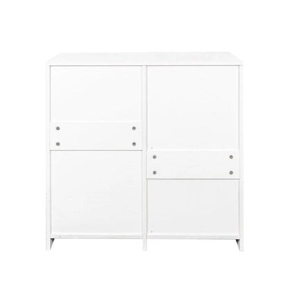 Meuble de buanderie autoportant avec portes et étagère, panier à linge basculant