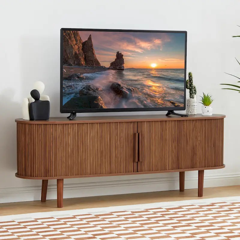 Meuble TV en bois de 62,99 pouces pour téléviseurs jusqu'à 70 pouces.