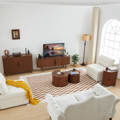 Meuble TV en bois de 62,99 pouces pour téléviseurs jusqu'à 70 pouces.