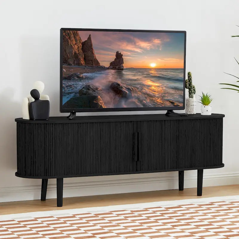 Meuble TV en bois de 62,99 pouces pour téléviseurs jusqu'à 70 pouces.