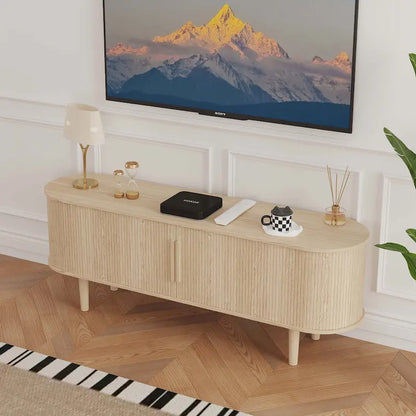 Meuble TV en bois de 62,99 pouces pour téléviseurs jusqu'à 70 pouces.