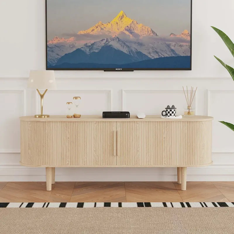 Meuble TV en bois de 62,99 pouces pour téléviseurs jusqu'à 70 pouces.