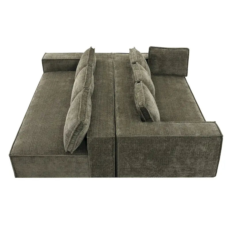 Canapé d'angle modulaire en forme de L, ensemble de canapés Chenille Cloud