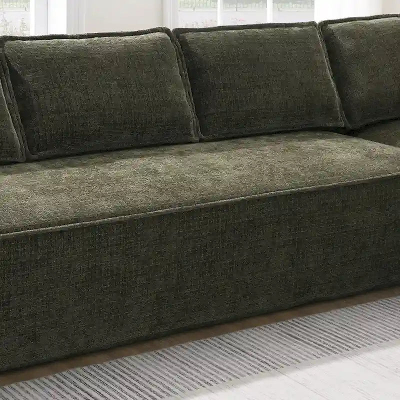 Canapé d'angle modulaire en forme de L, ensemble de canapés Chenille Cloud