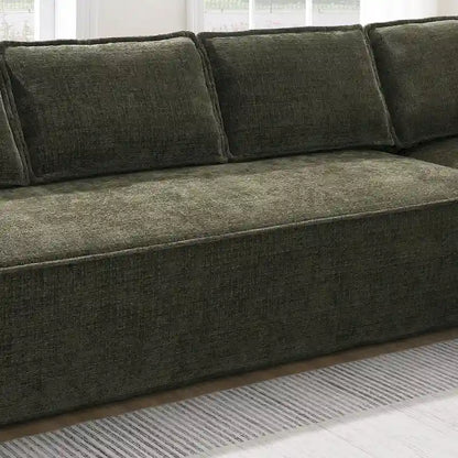 Canapé d'angle modulaire en forme de L, ensemble de canapés Chenille Cloud
