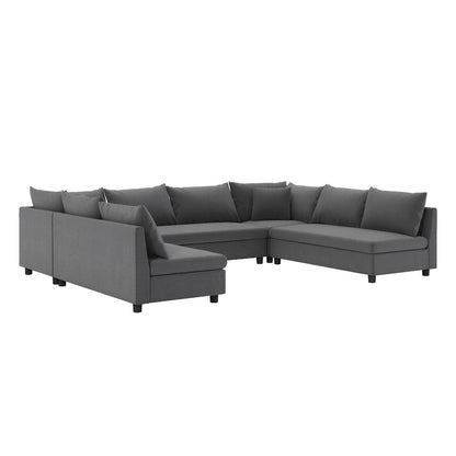 Canapé d'angle modulable, ensemble de canapé réversible en chenille en forme de U