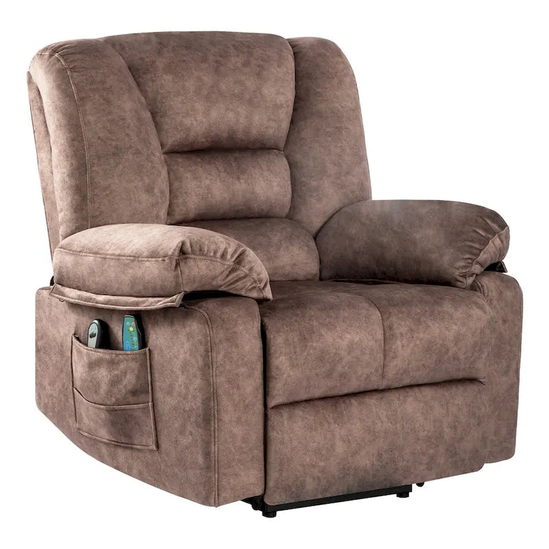 Fauteuil releveur électrique moderne, canapé de massage individuel avec chauffage lombaire et minuterie pour personnes âgées