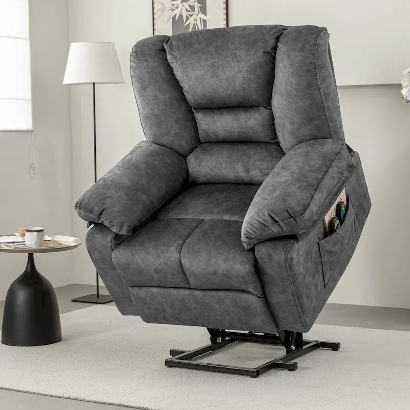 Fauteuil releveur électrique moderne, canapé de massage individuel avec chauffage lombaire et minuterie pour personnes âgées