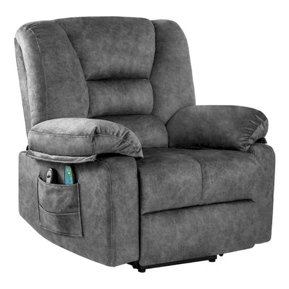 Fauteuil releveur électrique moderne, canapé de massage individuel avec chauffage lombaire et minuterie pour personnes âgées