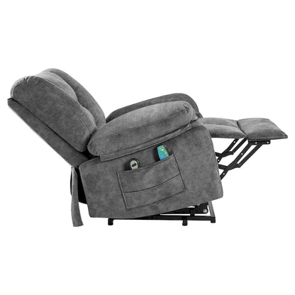 Fauteuil releveur électrique moderne, canapé de massage individuel avec chauffage lombaire et minuterie pour personnes âgées