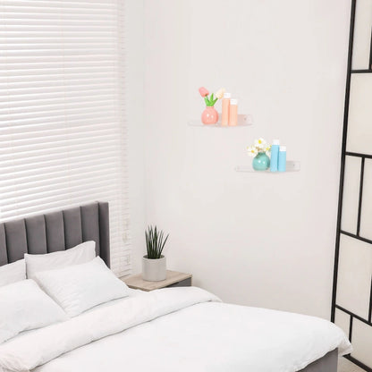Étagères murales flottantes en acrylique transparent, idéales pour la salle de bain, la chambre, le salon et la cuisine.
