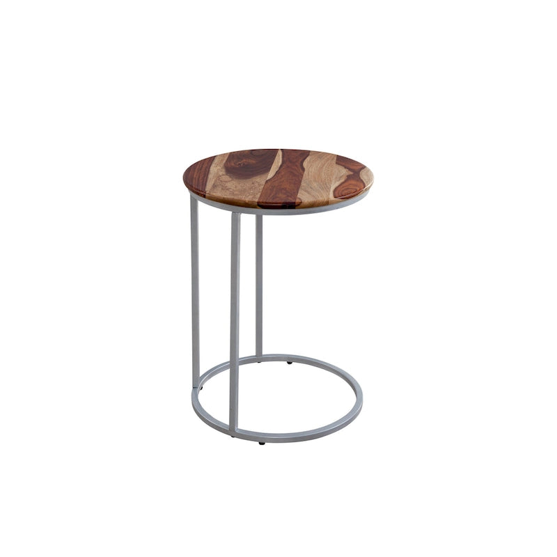 Table en C Union en bois massif et métal