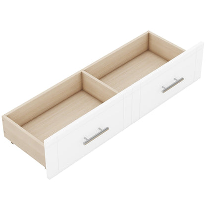 Lit escamotable moderne Queen Size avec étagères, tiroirs et ports USB pour chambre à coucher