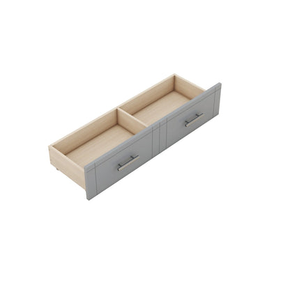 Lit escamotable moderne Queen Size avec étagères, tiroirs et ports USB pour chambre à coucher