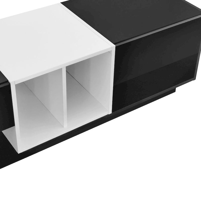 Meuble TV 74 pouces avec rangement et compartiment pour téléviseurs jusqu'à 80 pouces