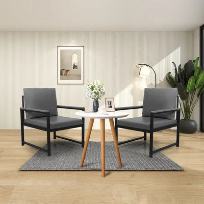 Fauteuil moderne de 74 cm avec pieds antidérapants à adsorption et structure métallique robuste