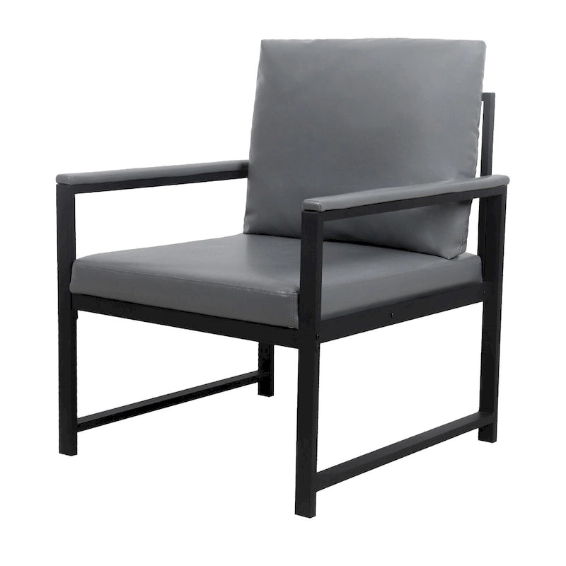 Fauteuil moderne de 74 cm avec pieds antidérapants à adsorption et structure métallique robuste