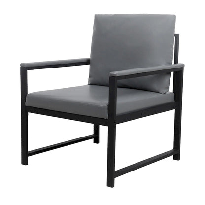 Fauteuil moderne de 74 cm avec pieds antidérapants à adsorption et structure métallique robuste
