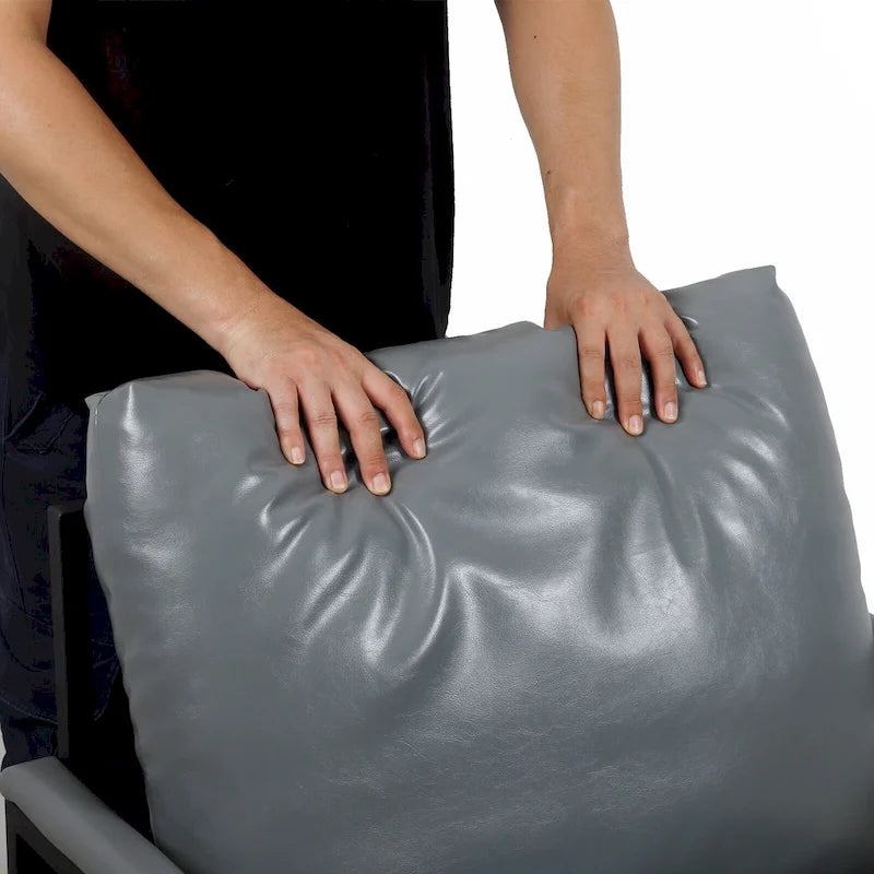Fauteuil moderne de 74 cm avec pieds antidérapants à adsorption et structure métallique robuste