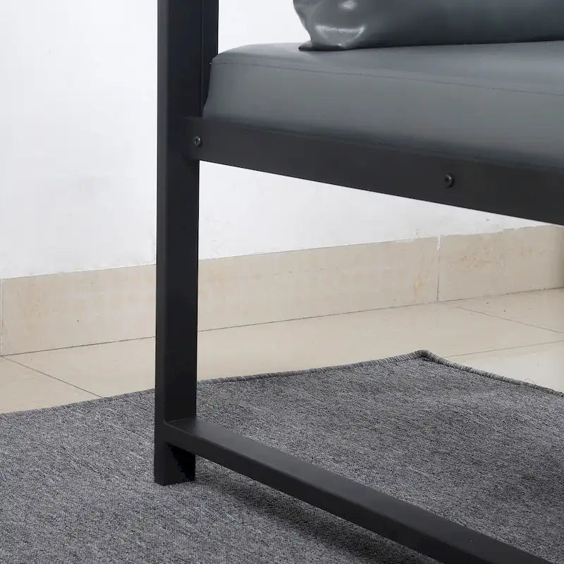 Fauteuil moderne de 74 cm avec pieds antidérapants à adsorption et structure métallique robuste