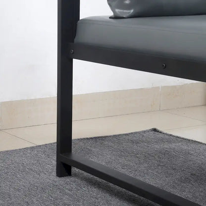 Fauteuil moderne de 74 cm avec pieds antidérapants à adsorption et structure métallique robuste