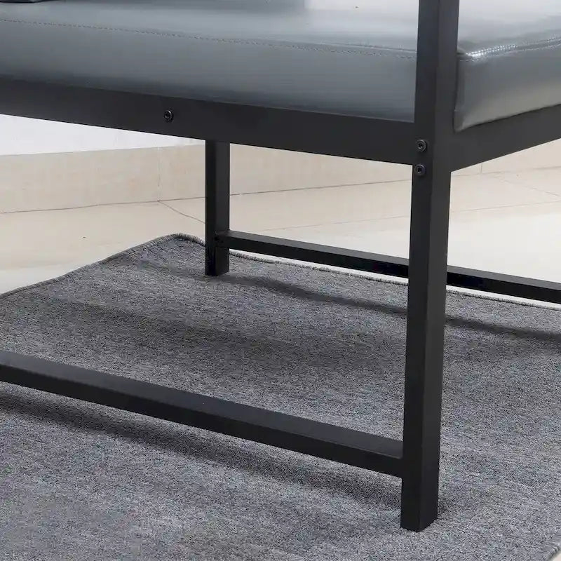 Fauteuil moderne de 74 cm avec pieds antidérapants à adsorption et structure métallique robuste