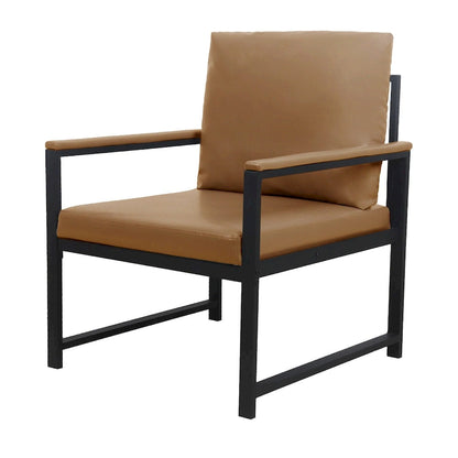 Fauteuil moderne de 74 cm avec pieds antidérapants à adsorption et structure métallique robuste