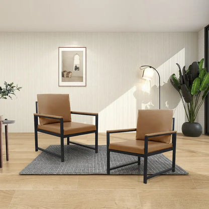 Fauteuil moderne de 74 cm avec pieds antidérapants à adsorption et structure métallique robuste