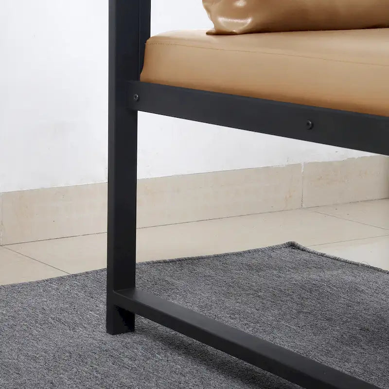 Fauteuil moderne de 74 cm avec pieds antidérapants à adsorption et structure métallique robuste
