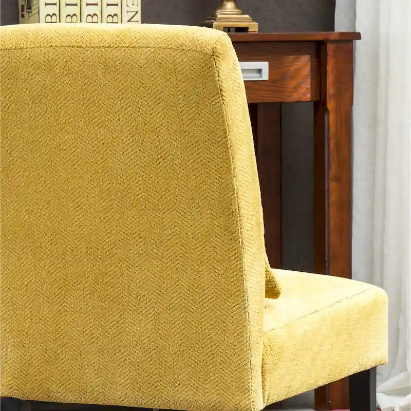 Fauteuil d'appoint moderne de 31,75 pouces (80,6 cm) à dossier haut, revêtu de polyester, avec coussin et pieds fuselés