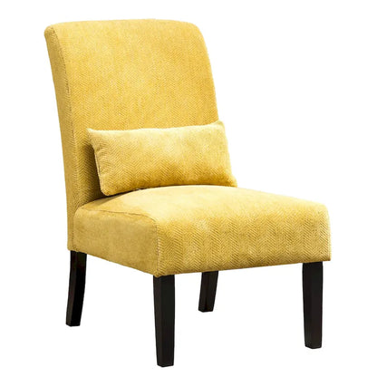 Fauteuil d'appoint moderne de 31,75 pouces (80,6 cm) à dossier haut, revêtu de polyester, avec coussin et pieds fuselés