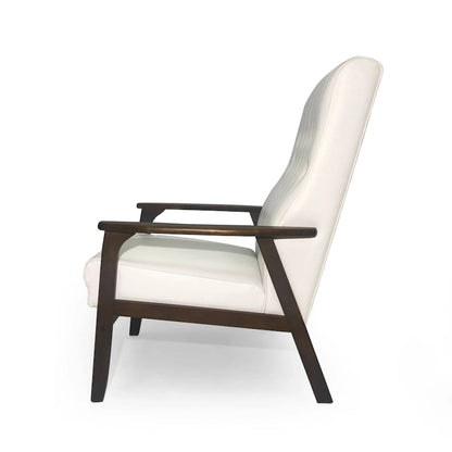 Fauteuil d'appoint à dossier haut en similicuir de 25,75 pouces