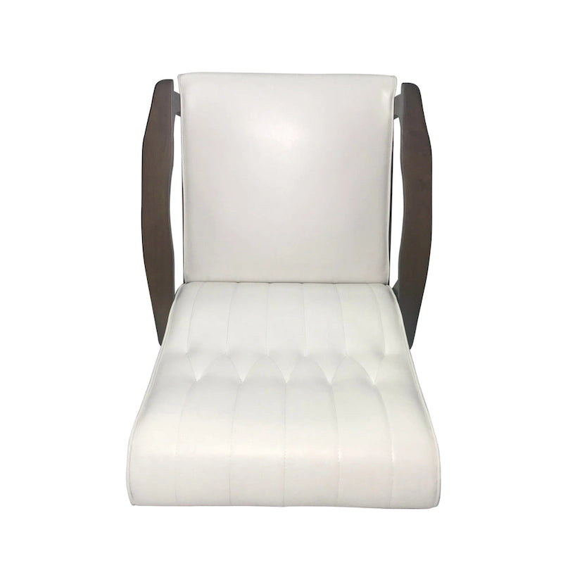 Fauteuil d'appoint à dossier haut en similicuir de 25,75 pouces