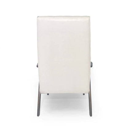 Fauteuil d'appoint à dossier haut en similicuir de 25,75 pouces