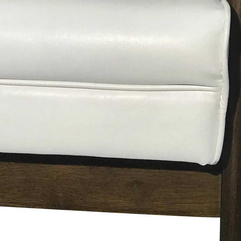 Fauteuil d'appoint à dossier haut en similicuir de 25,75 pouces