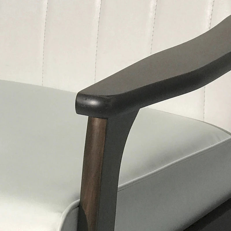 Fauteuil d'appoint à dossier haut en similicuir de 25,75 pouces
