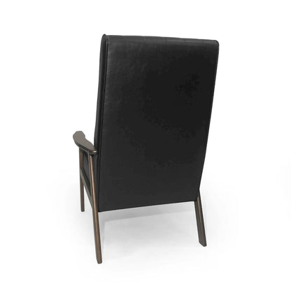 Fauteuil d'appoint à dossier haut en similicuir de 25,75 pouces