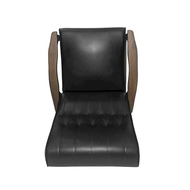Fauteuil d'appoint à dossier haut en similicuir de 25,75 pouces