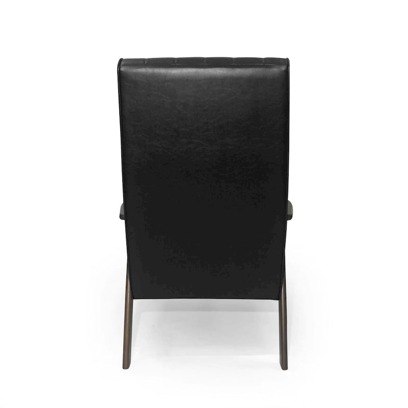 Fauteuil d'appoint à dossier haut en similicuir de 25,75 pouces
