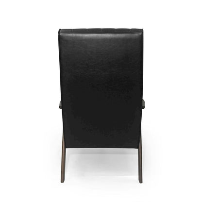 Fauteuil d'appoint à dossier haut en similicuir de 25,75 pouces